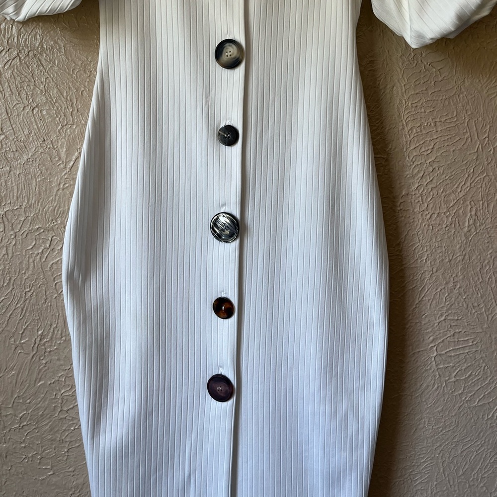 Asos Design Slinky Rib Button Through Midi Dress … - image 5